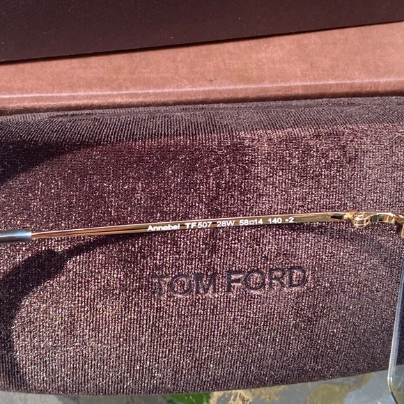 Tom Ford Blue & Gold Aviator Sunglasses main image 4